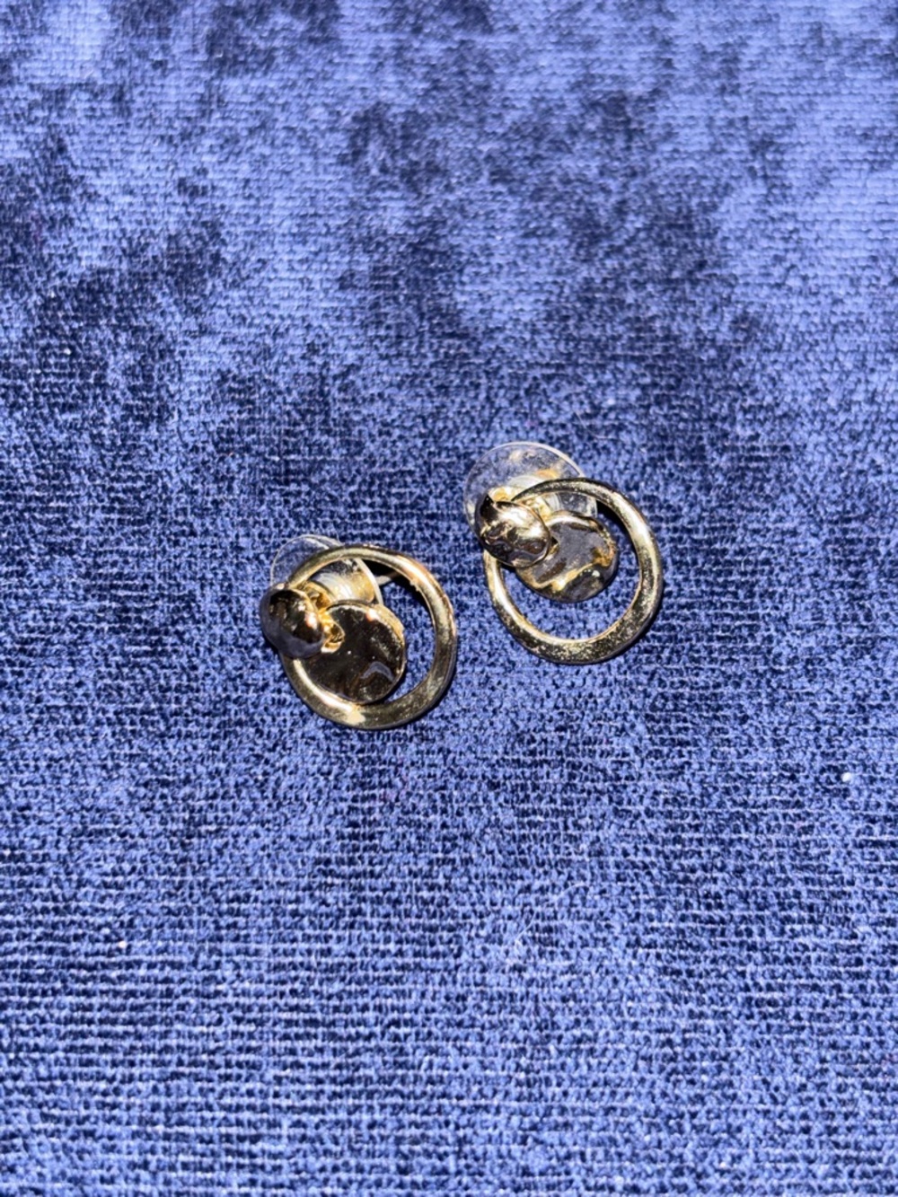 Gold-Tone Interlocking Circle Stud Earrings
